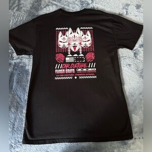 VINTAGE STYLE JDM CAR CULTURE T-SHIRT. Size Medium Black.